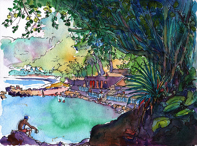 croquis du bassin de Manapany
