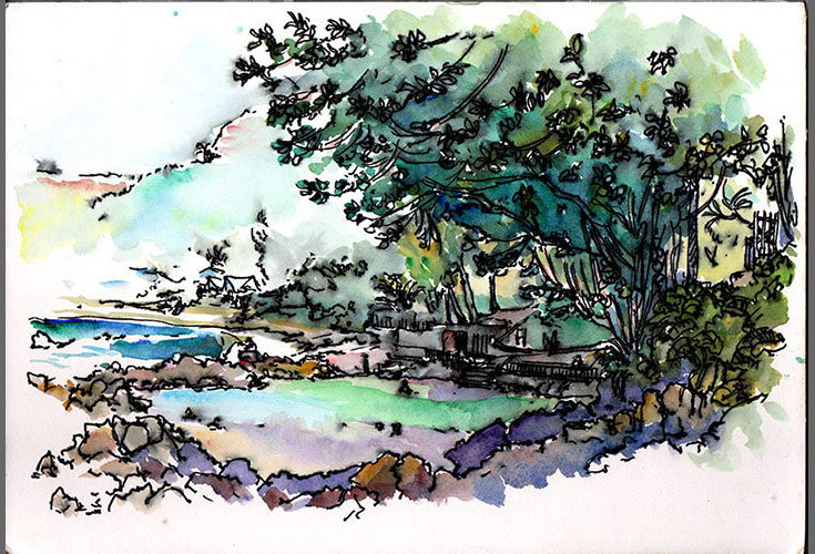Dérives du bassin de Manapany, peintures, Alain Ducros