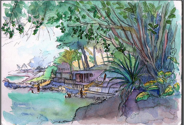 Dérives du bassin de Manapany, peintures, Alain Ducros