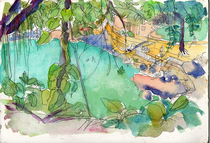 Dérives du bassin de Manapany, peintures, Alain Ducros