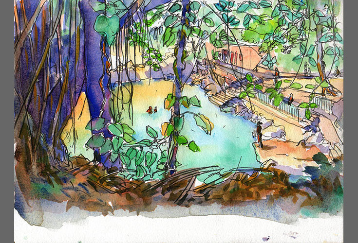 Dérives du bassin de Manapany, peintures, Alain Ducros