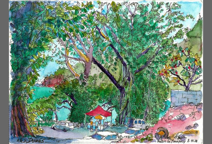 Dérives du bassin de Manapany, peintures, Alain Ducros