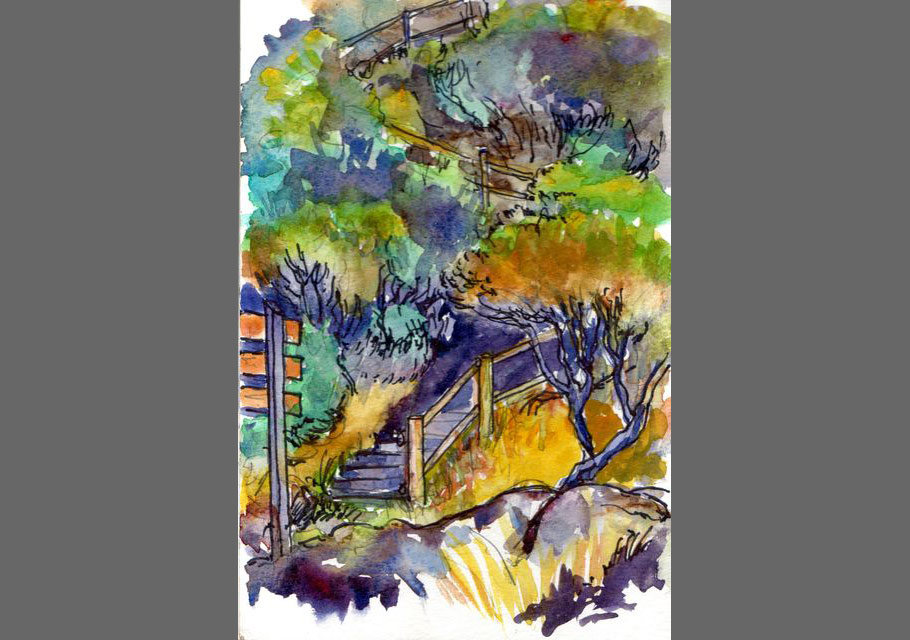 Croquis de l'île de La Réunion, croquis aquarellés  Alain Ducros